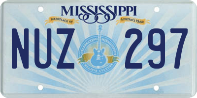 MS license plate NUZ297