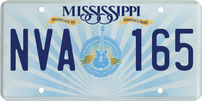 MS license plate NVA165