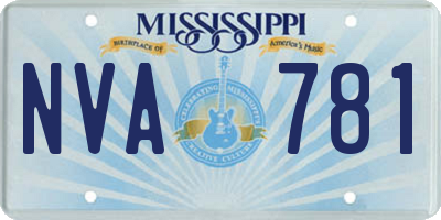 MS license plate NVA781
