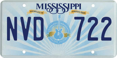 MS license plate NVD722