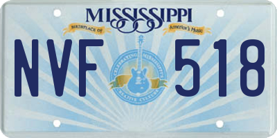 MS license plate NVF518
