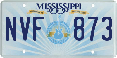 MS license plate NVF873