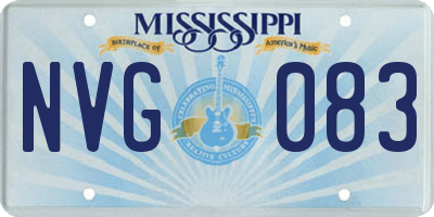 MS license plate NVG083