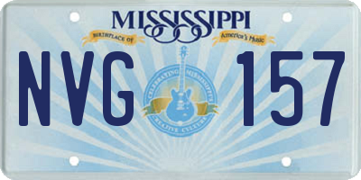 MS license plate NVG157