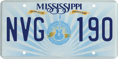 MS license plate NVG190