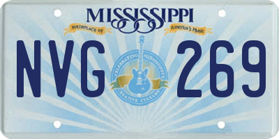 MS license plate NVG269