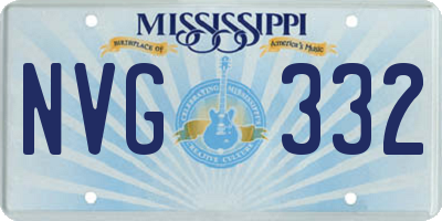 MS license plate NVG332