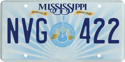 MS license plate NVG422