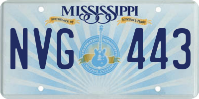 MS license plate NVG443