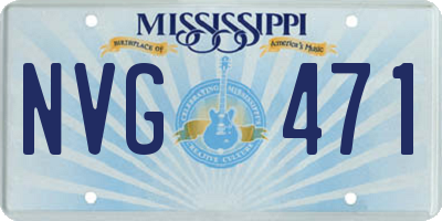 MS license plate NVG471