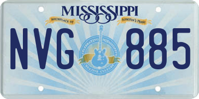 MS license plate NVG885