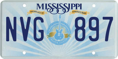 MS license plate NVG897