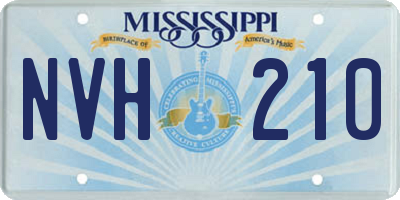 MS license plate NVH210