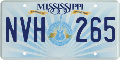 MS license plate NVH265