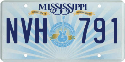 MS license plate NVH791