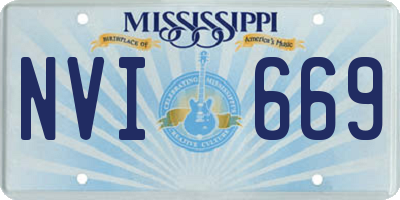 MS license plate NVI669