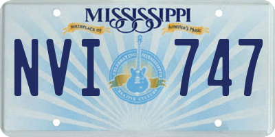 MS license plate NVI747
