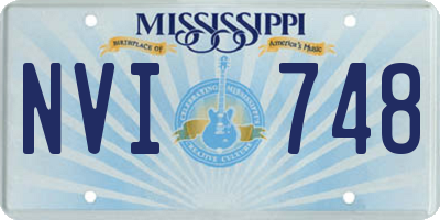 MS license plate NVI748