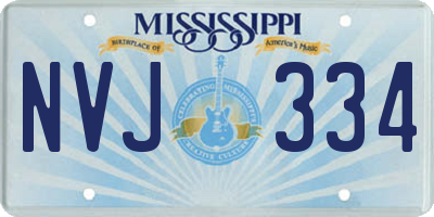 MS license plate NVJ334