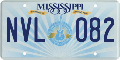 MS license plate NVL082