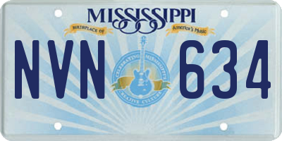 MS license plate NVN634