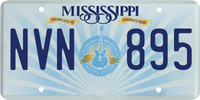 MS license plate NVN895
