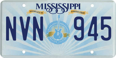 MS license plate NVN945