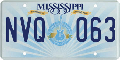 MS license plate NVQ063