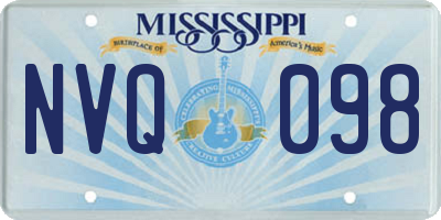 MS license plate NVQ098