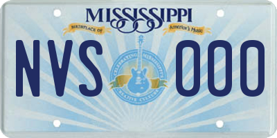 MS license plate NVS000