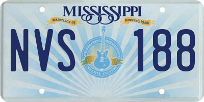 MS license plate NVS188