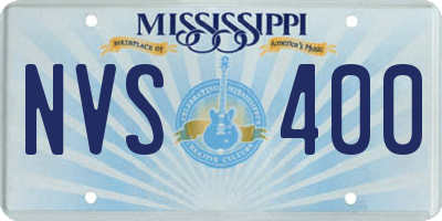 MS license plate NVS400