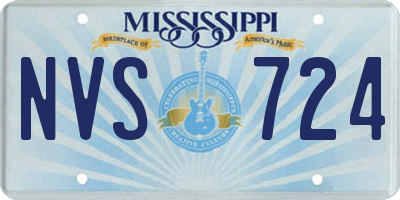 MS license plate NVS724