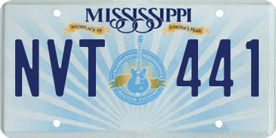 MS license plate NVT441
