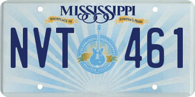 MS license plate NVT461