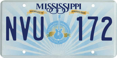 MS license plate NVU172