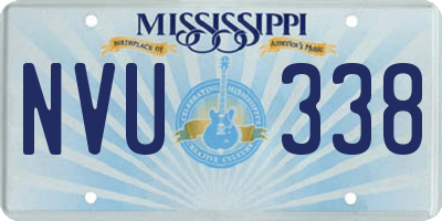 MS license plate NVU338