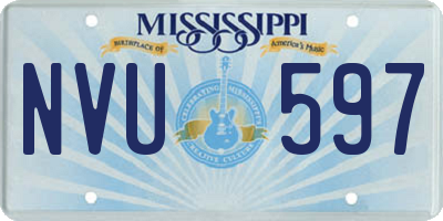 MS license plate NVU597