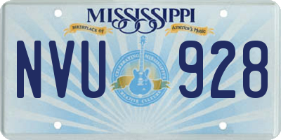 MS license plate NVU928