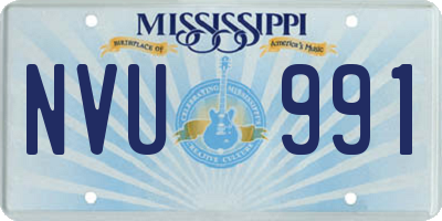 MS license plate NVU991