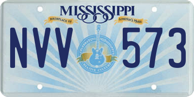 MS license plate NVV573