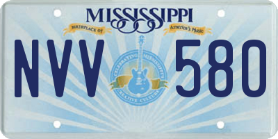 MS license plate NVV580