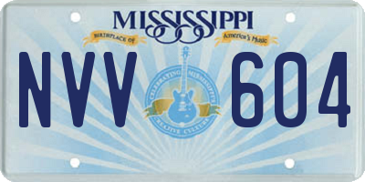 MS license plate NVV604