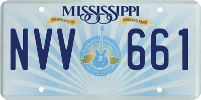 MS license plate NVV661