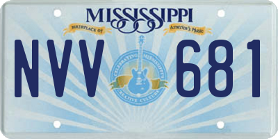 MS license plate NVV681
