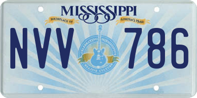 MS license plate NVV786