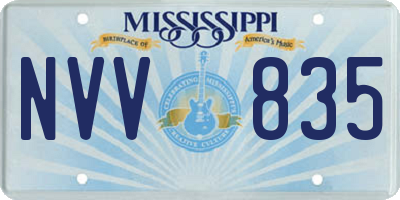 MS license plate NVV835