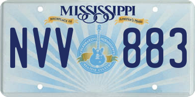 MS license plate NVV883