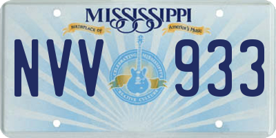 MS license plate NVV933