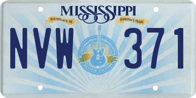 MS license plate NVW371